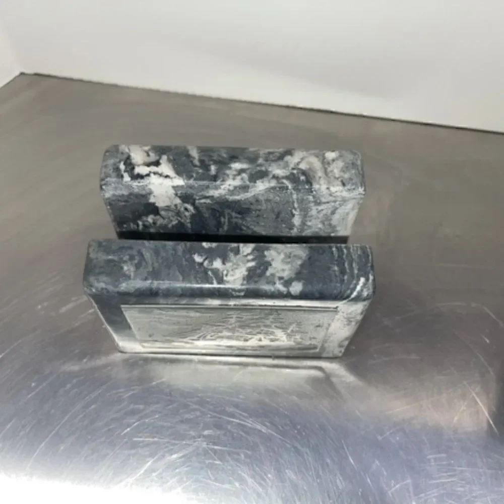 Black Gray Marble Ship Pen Pencil Cup Letter Hold